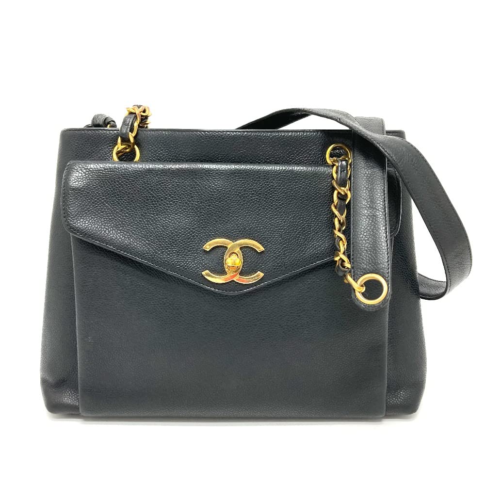シャネル CHANEL マトラッセ CC ココマーク カバン 肩掛け ショルダーバッグ キャビアスキン ブラック CHANEL（シャネル） マトラッセ ココマーク チェーンクラッチ